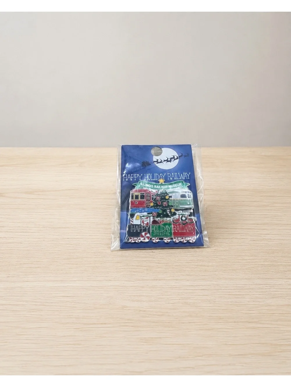 Illinois Railway Museum Happy Holiday Railway Enamel Pin Set